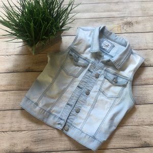 Wax Jeans Sleeveless Denim Vest Jacket L